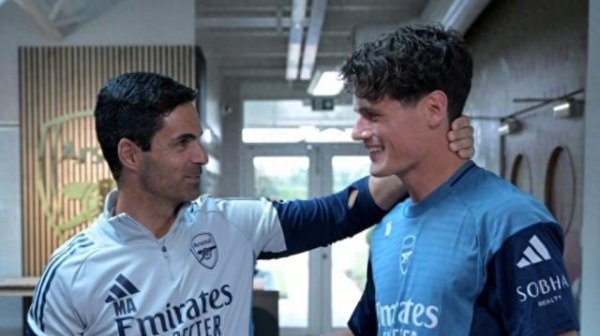 新援加盟! 阿森纳官网晒照, 记录诺尔高在俱乐部的第一天