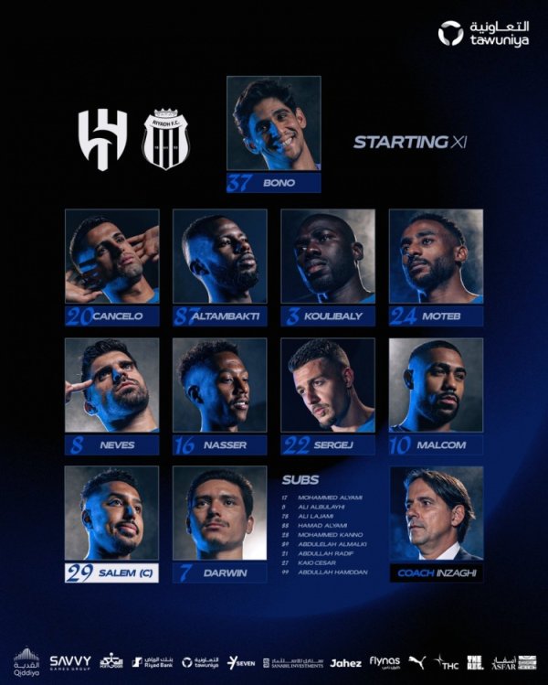 新月职业联赛  首轮杆位：努涅斯、米林科维奇、鲁本-内维斯出战