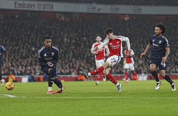 英超-哈弗茨破门马丁内利建功 阿森纳2-2维拉