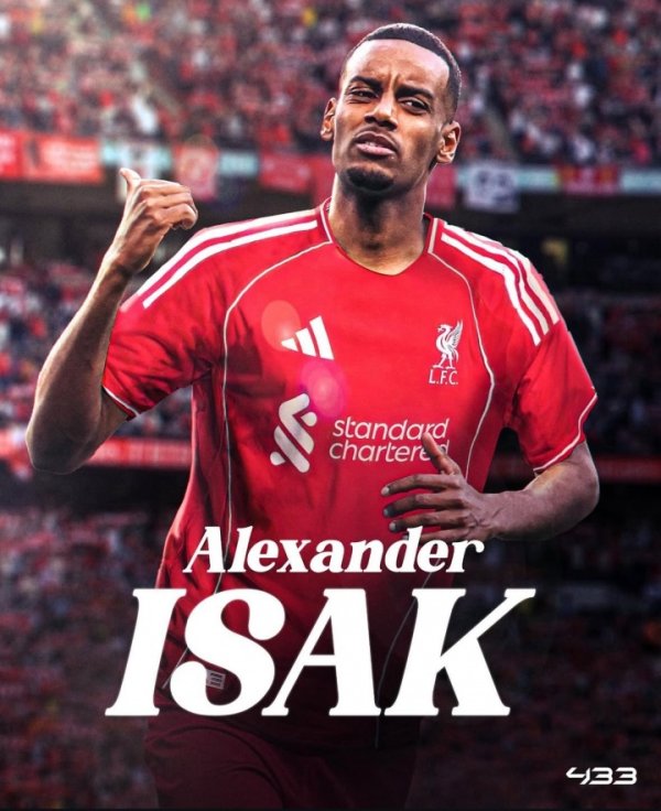 一个夏窗两破记录  ！利物浦将1.3亿镑报价伊萨克，转会费超维尔茨