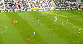 世界波！吉马良斯危险区域  外张弓搭箭远射破门，纽卡1-0领跑  森林！