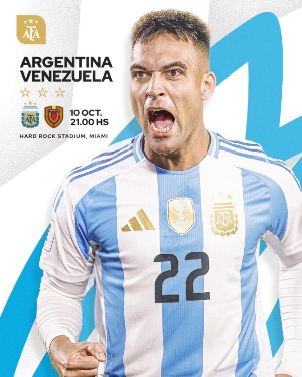 阿根廷发布对阵委内瑞拉友情  赛海报：劳塔罗单人出镜