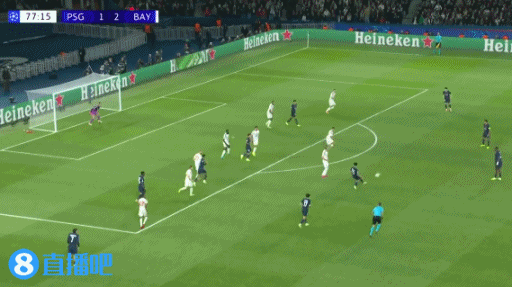 巴黎攻势不断！李刚仁直塞，埃梅里小角度射球  被诺伊尔扑住